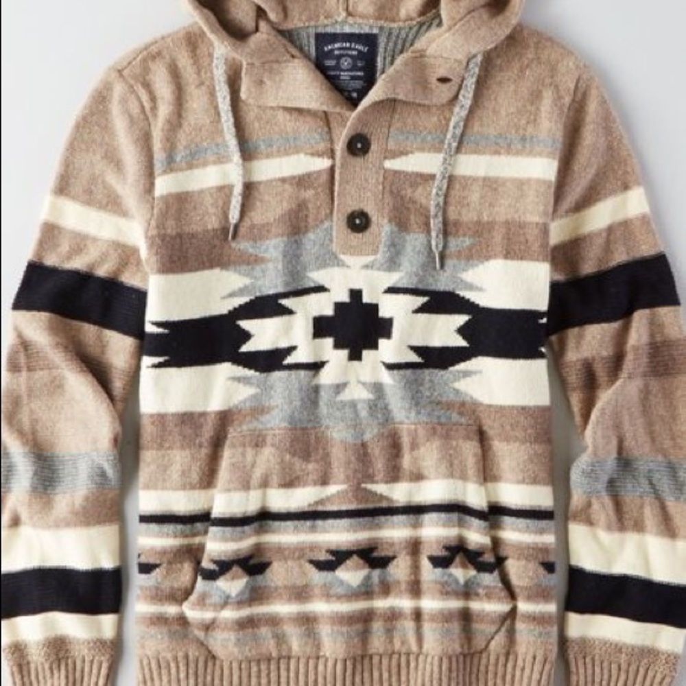TRIBAL HOODIE tan L/Medium