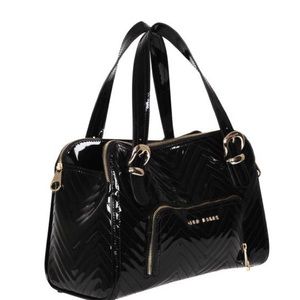 Ted Baker black Patent quilted leather handbag