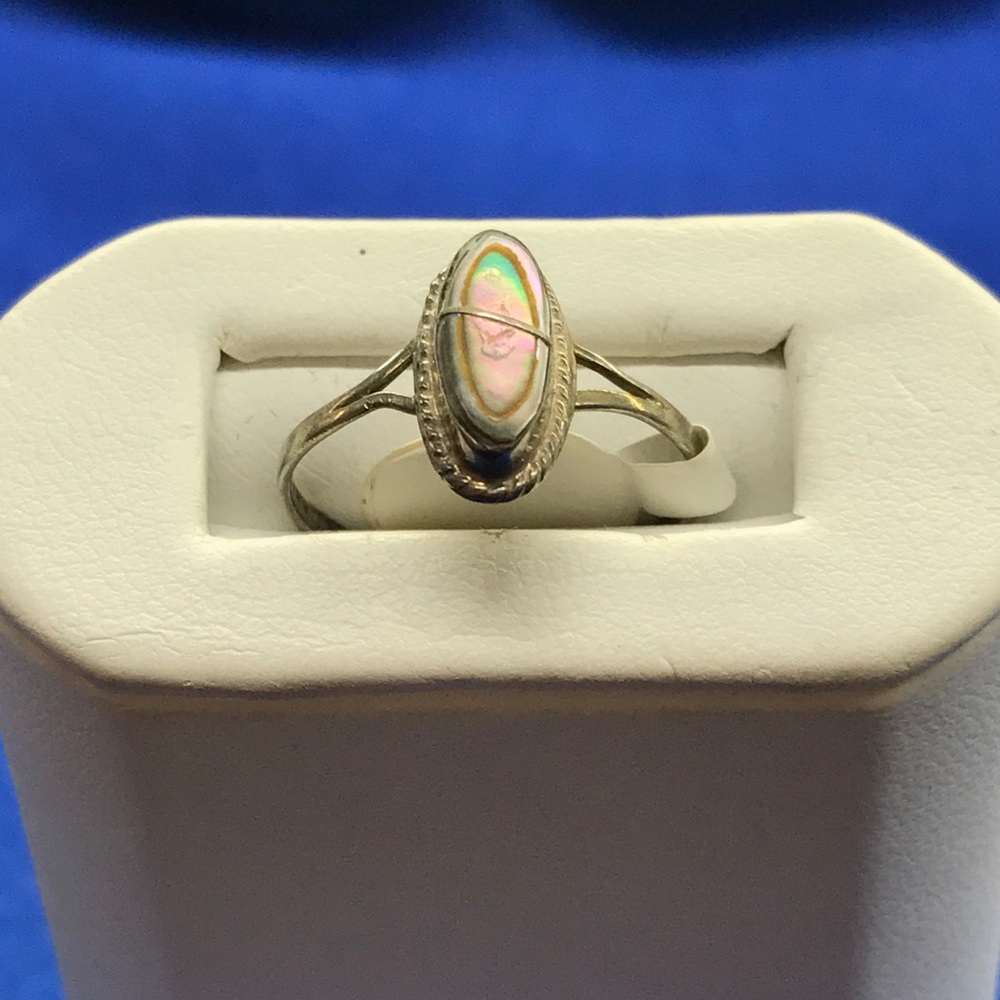 Sterling Silver Antique Abalone Shell - image 1