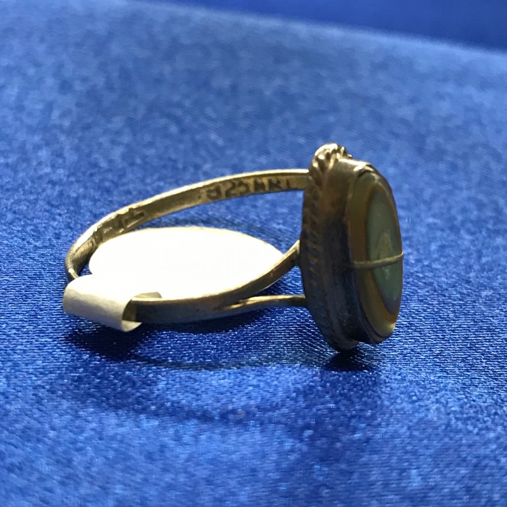 Sterling Silver Antique Abalone Shell - image 3