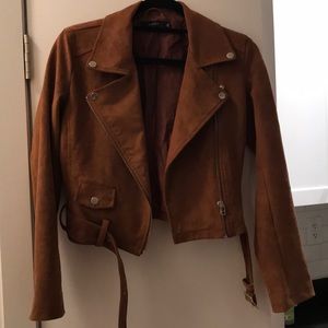 Aritzia Talula Suede Moto Jacket