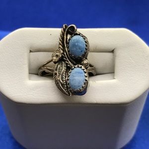 Sterling Silver Turquoise Navajo Native Ring
