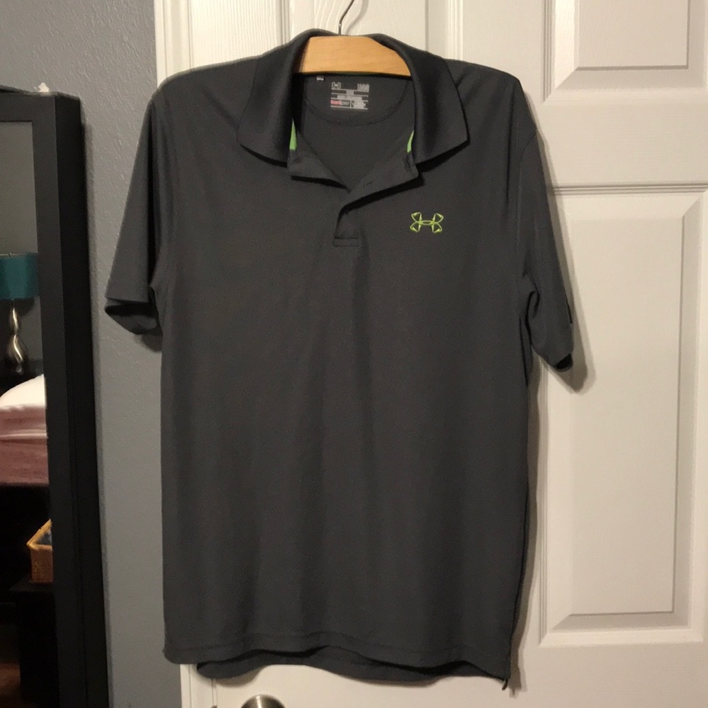 Men’s underarmour heatgear polo dark grey