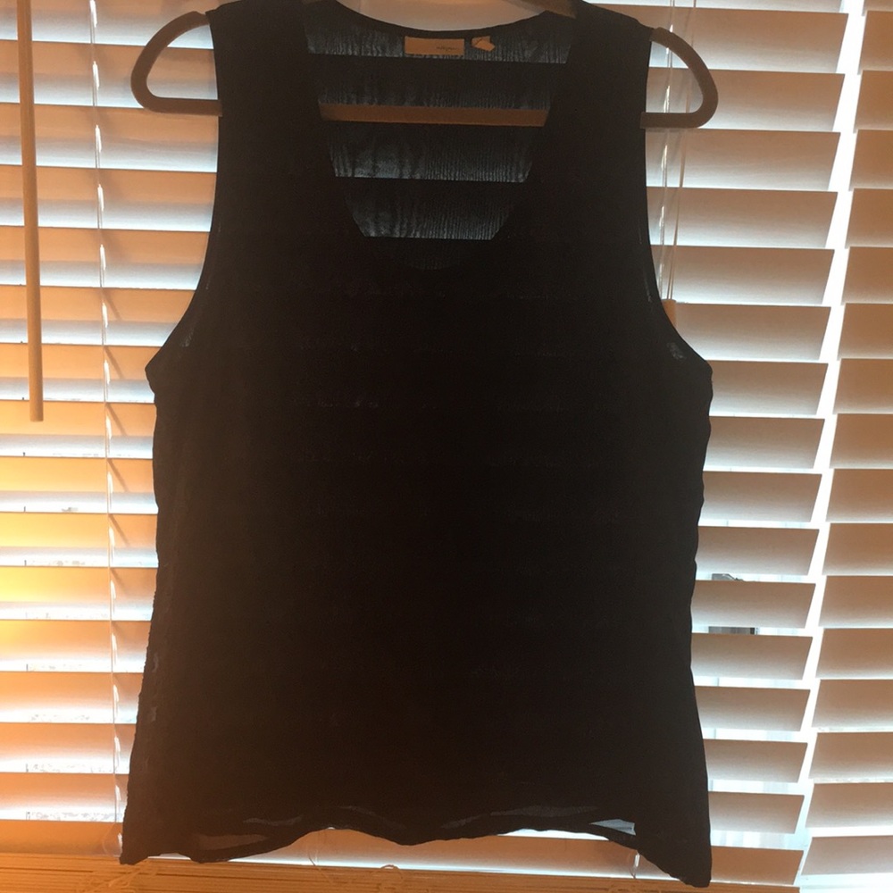 Halogen black sleeveless shell