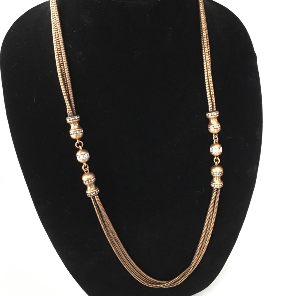 Ann Taylor antique brass necklace