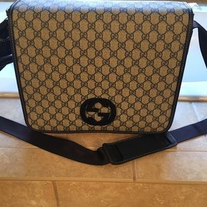 Large blue Gucci Messenger bag
