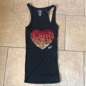 VS PINK sequin heart tank