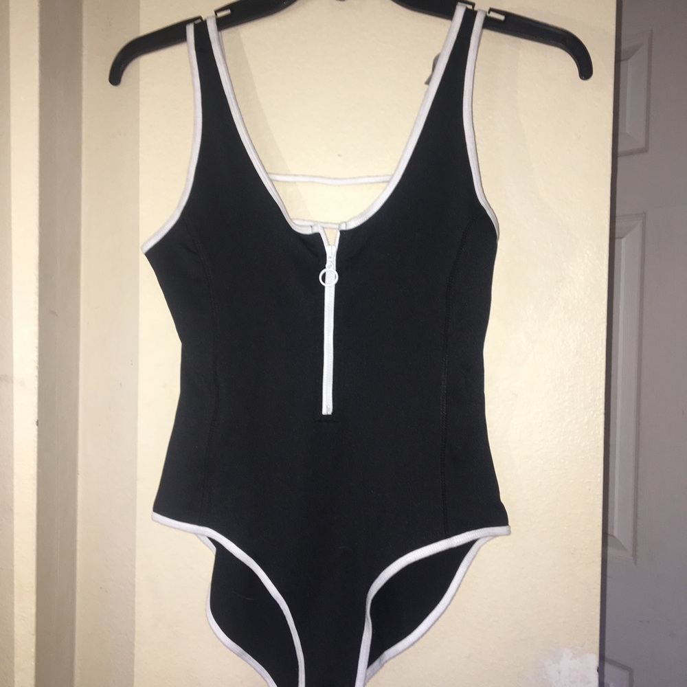 F21 one-piece black bathing suit- XS