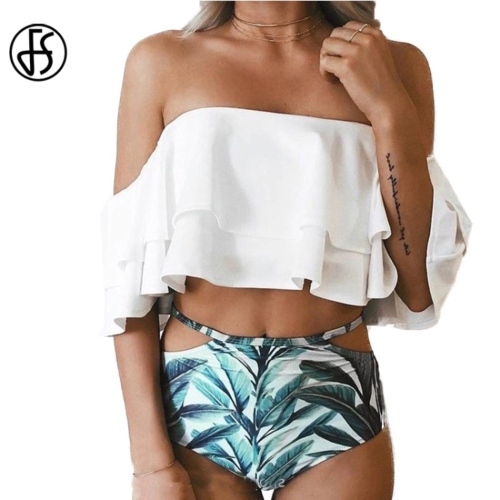 ‘Arya’ Off the shoulder high waist bikini