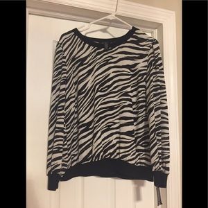 New with tags INC black and white blouse