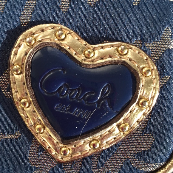 Coach 1941 New York Navy/Gold Wristlet - Picture 3 of 4