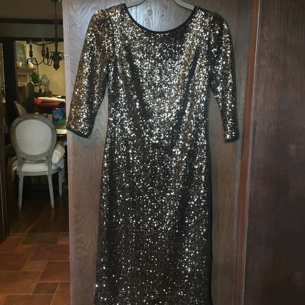 NWT KUT Gold Sequin Dress