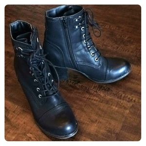 Combat style ankle booties