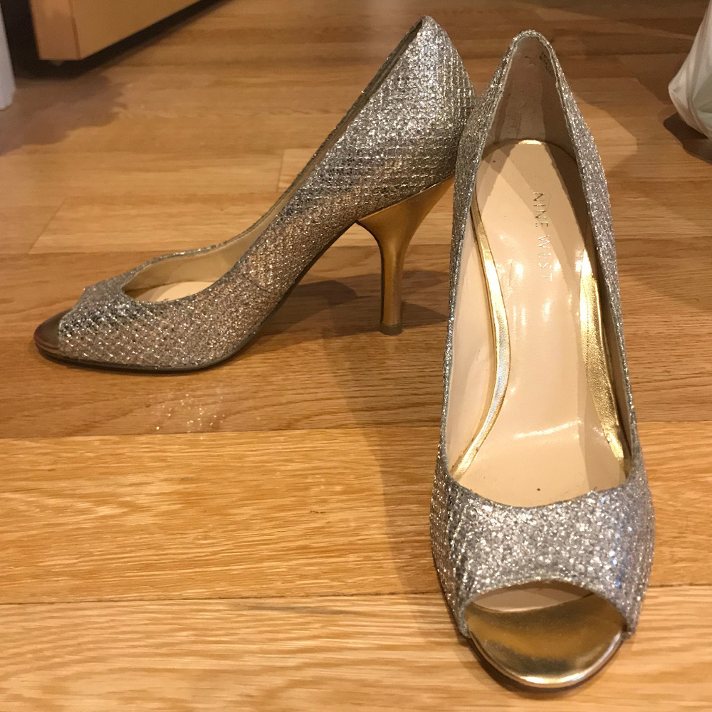 Nine West Sparkle Peep-Toes Heels