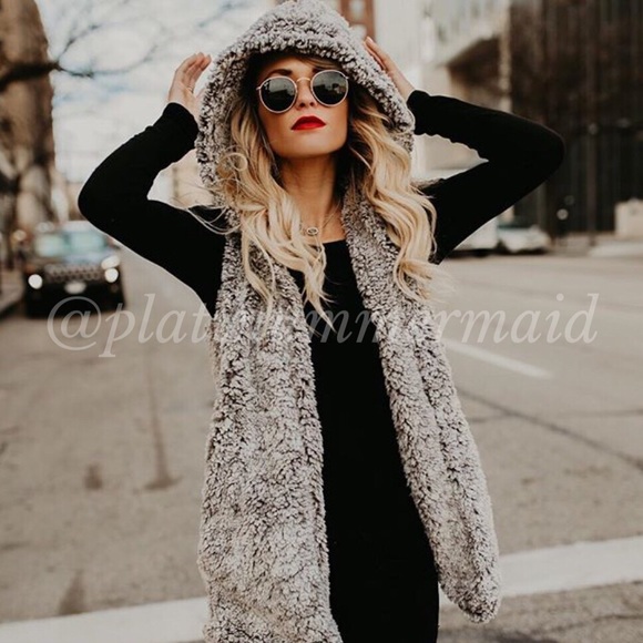 Teddy Bear Hooded Vest UBER SOFT π» - Picture 6 of 8