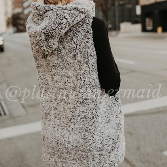 Teddy Bear Hooded Vest UBER SOFT π» - Picture 5 of 8