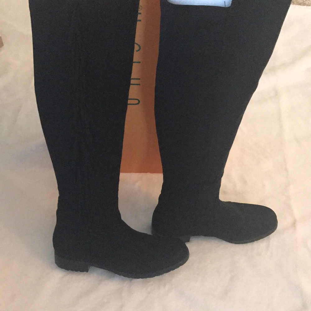 Unisa Black suede over the knee boots