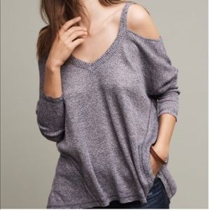 Anthropologie cold shoulder top