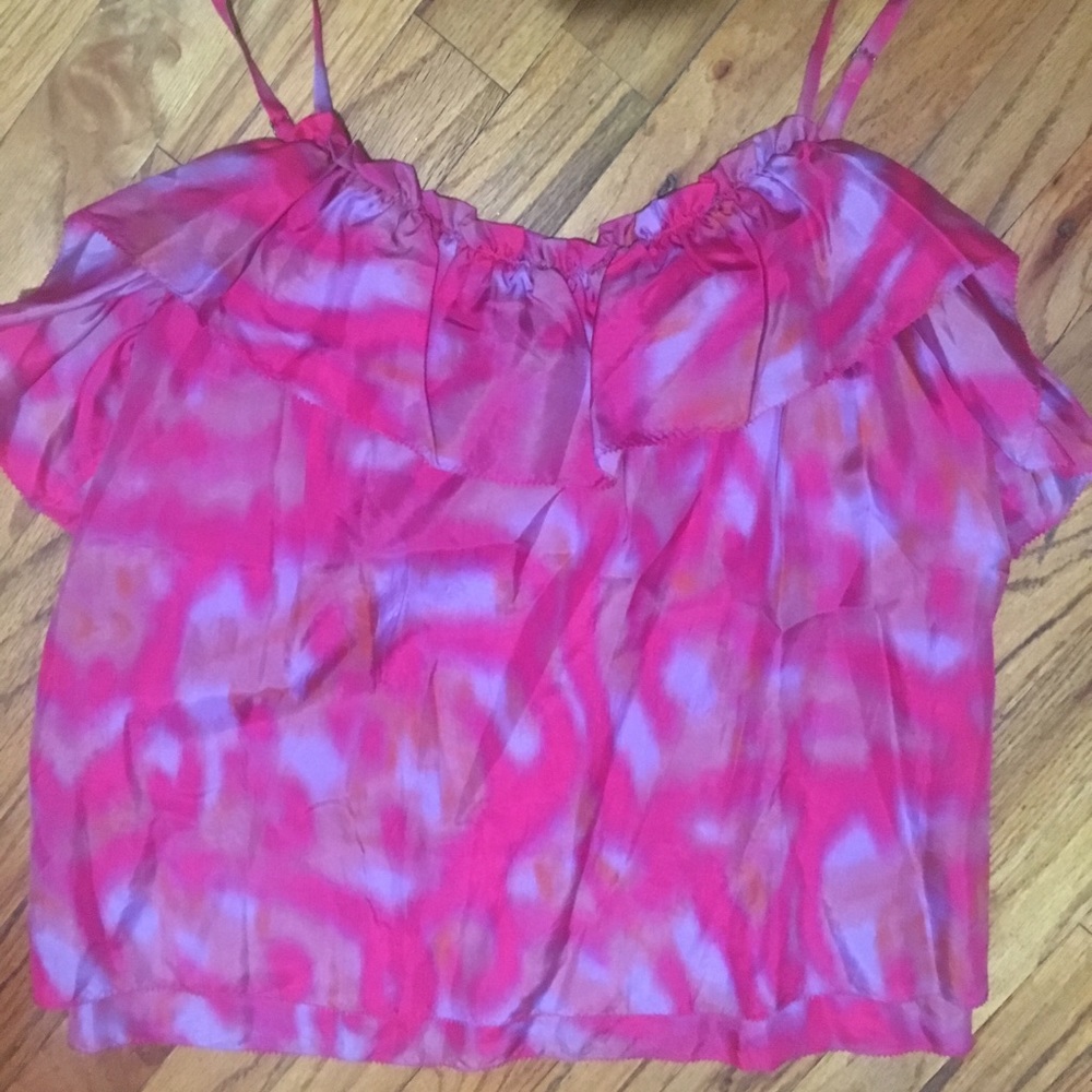 Rebecca Taylor spaghetti strap silk top