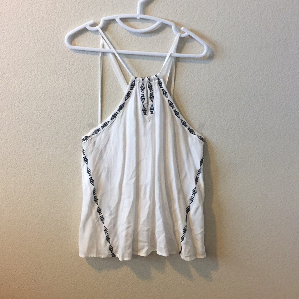 Papaya white and blue tank top