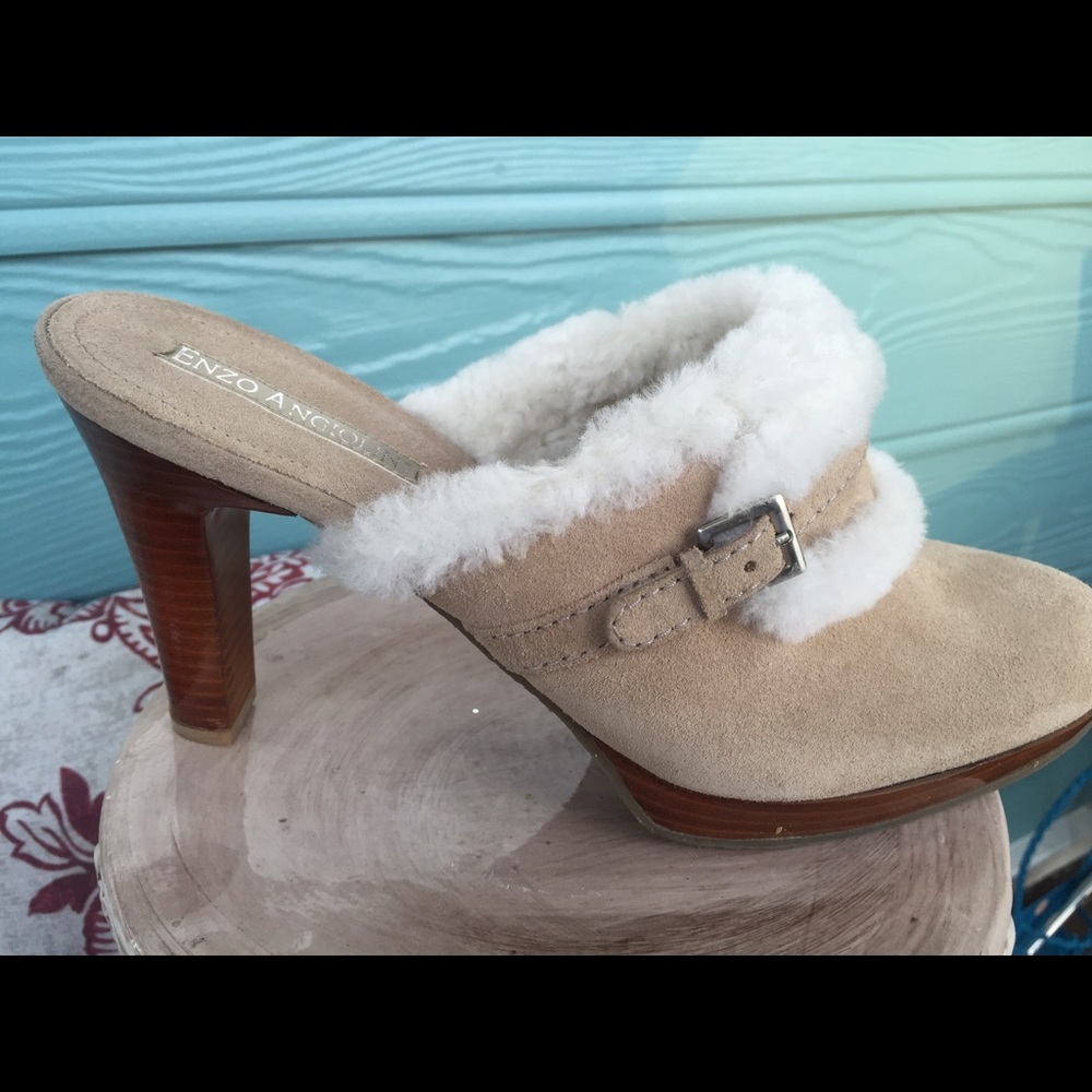 Enzo Angiolini suede sexy high heel mules NIB 🔥