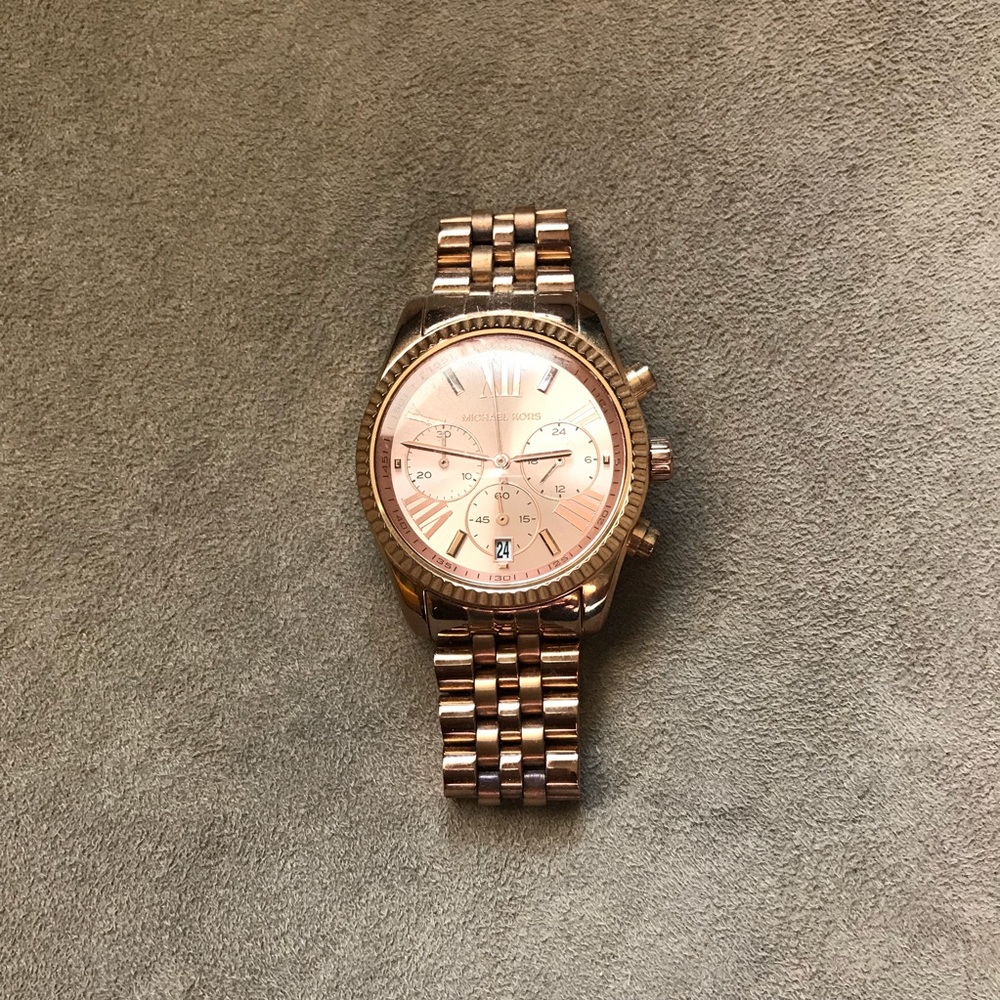 Michael Kors Lexington Rose Gold Tone Watch
