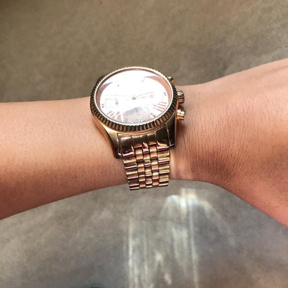 Michael Kors Lexington Rose Gold Tone Watch main image 5