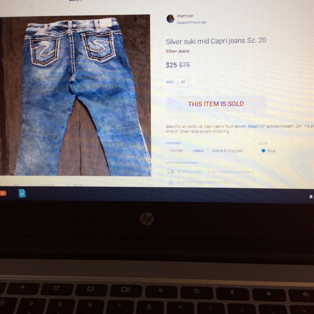 Silver suki relished size 20