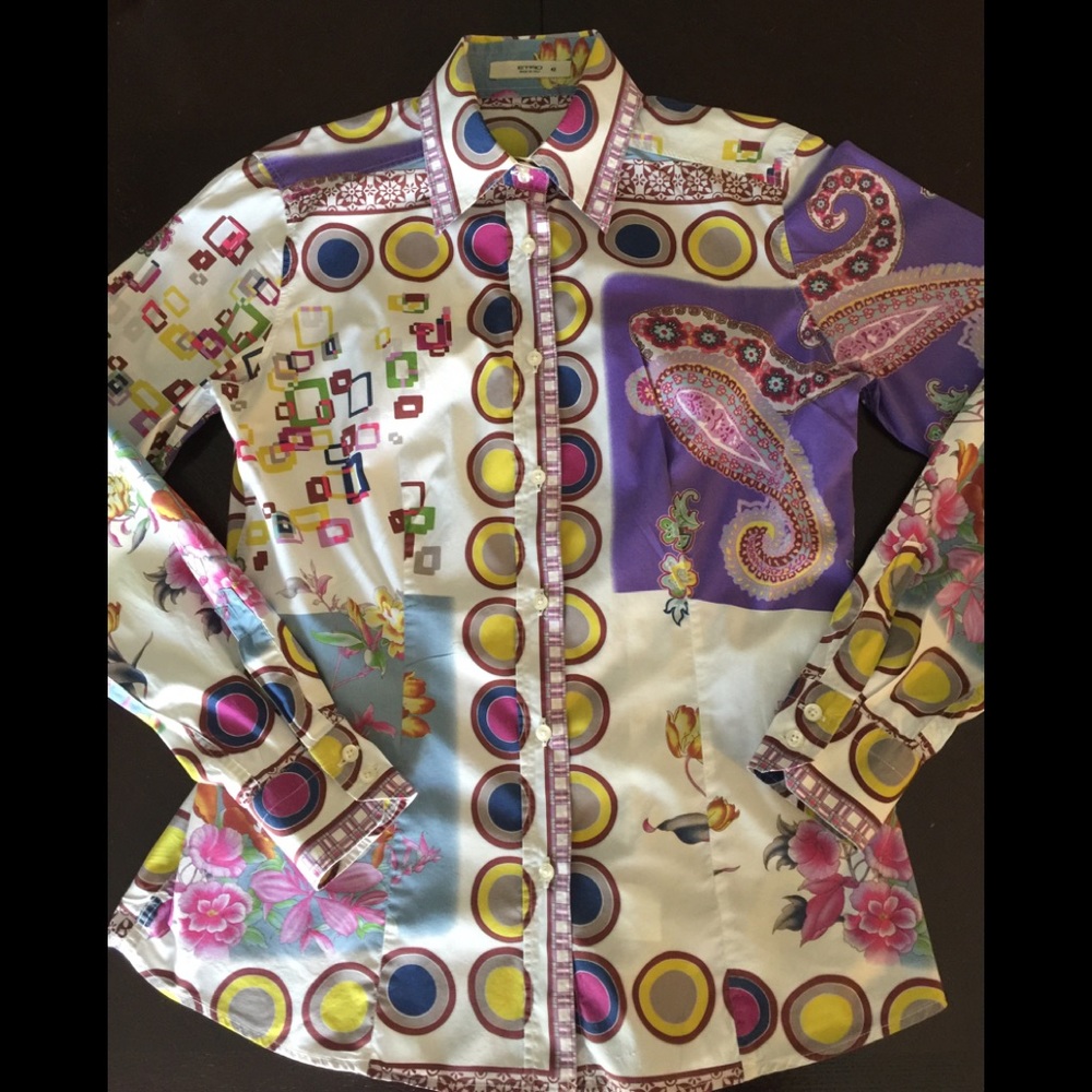 ETRO Italy lady’s button down shirts size 42