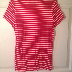 Large red & white stripe Faded Glory short sleeve