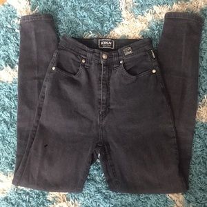 Vintage Versace jeans, black, size 0, 30” inseam