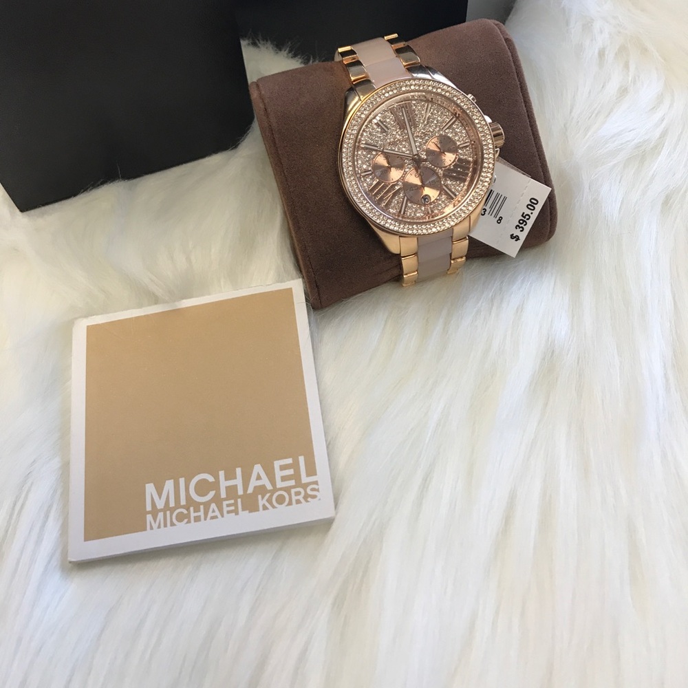 Michael Kors Rose Gold rhinestone watch!