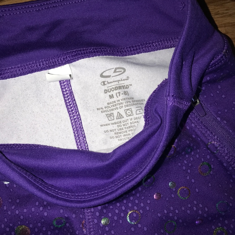 Girls Purple Champion Leggings