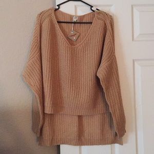 Oversized cream knitted sweater