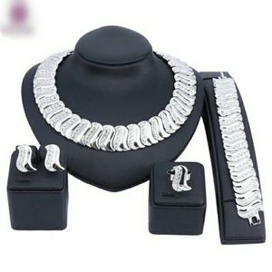 Silver gorgeous 4 piece jewelry set