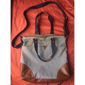 Large striped Purse