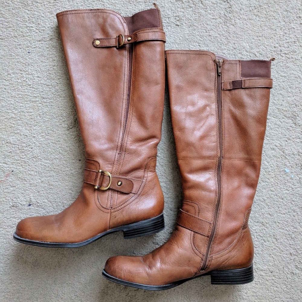 Naturalizer Wide Shaft Boots, 16", camel colored