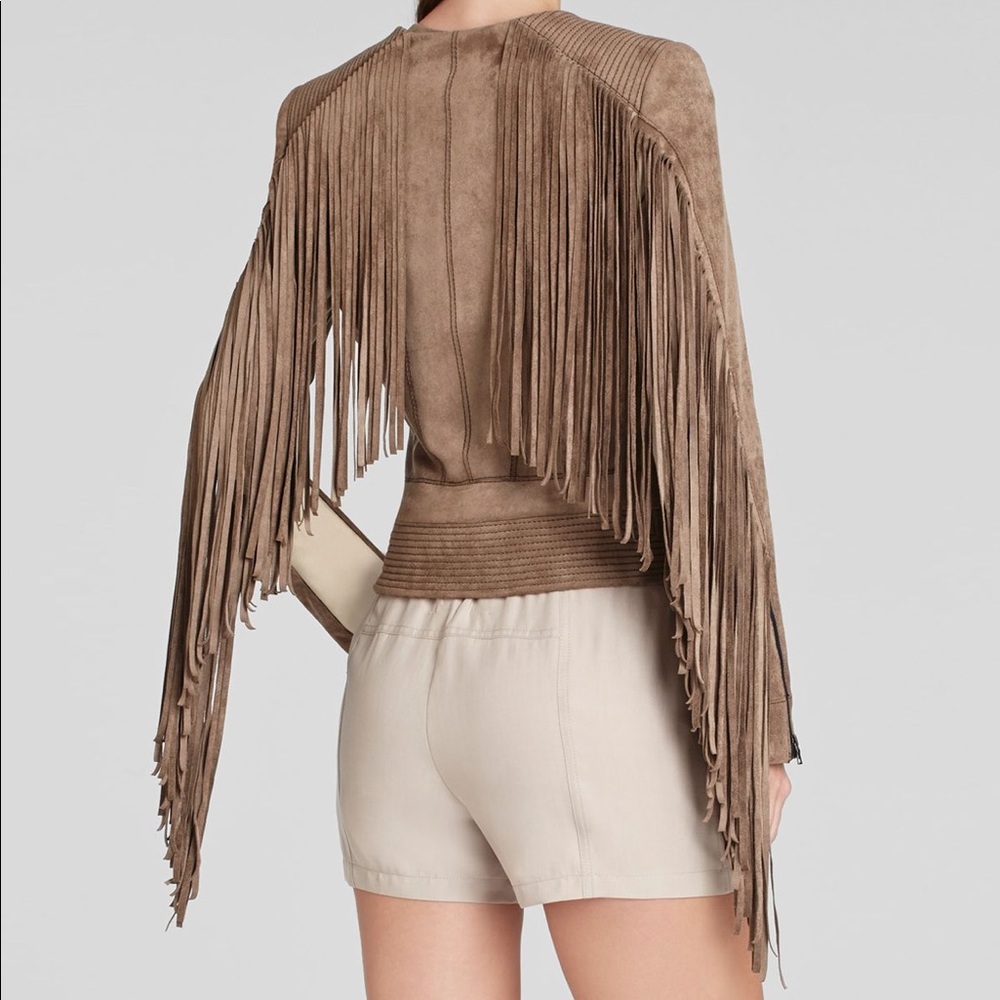 BCBG azria brylee fringe jacket And Weston shorts