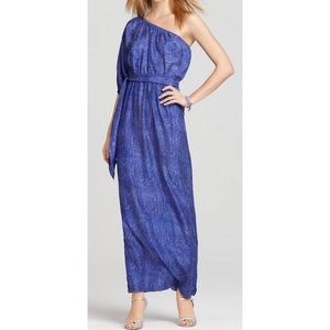 Rebecca Taylor Snake one sleeve maxi dress