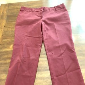 Loft maroon ankle-length pants