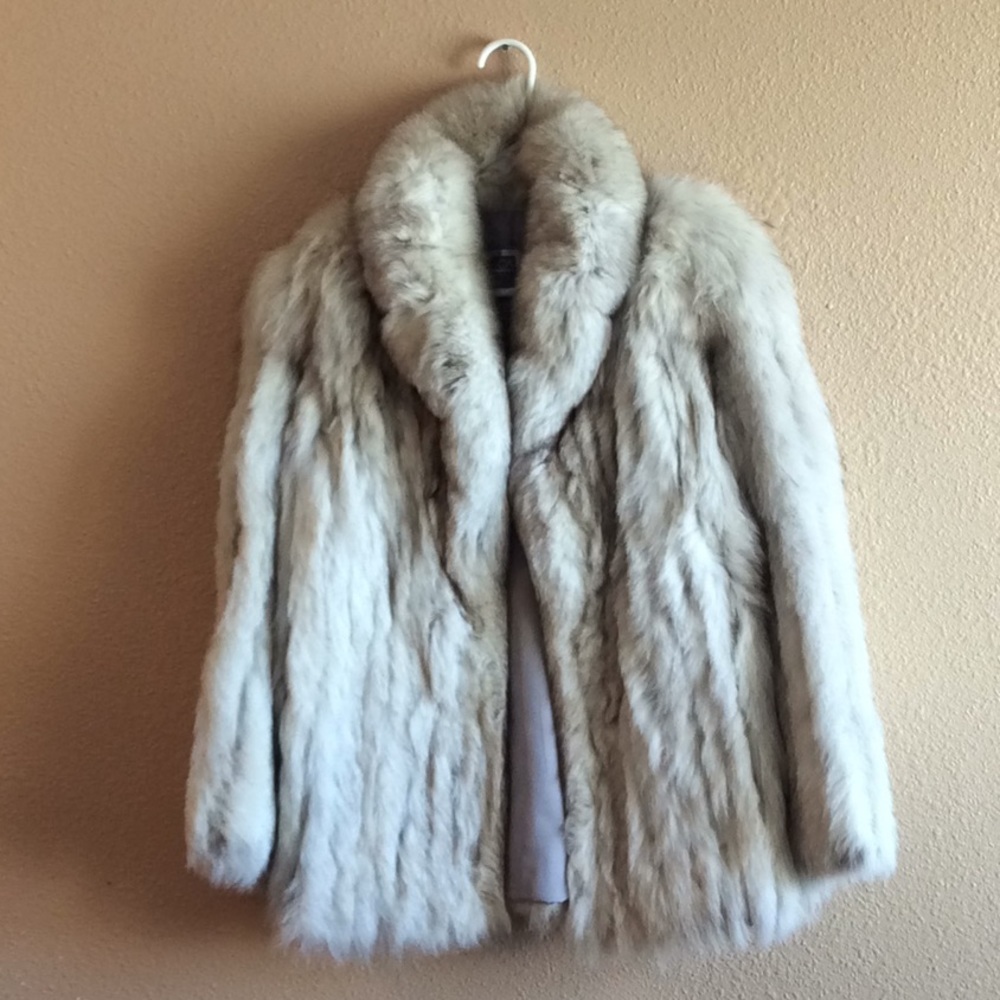 Blue fox fur