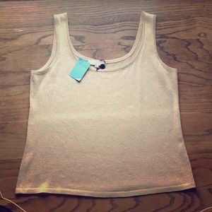 St. John Gold Knit Tank