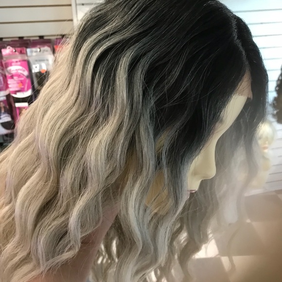 Wig grey silver Lacefront wig available main image 9