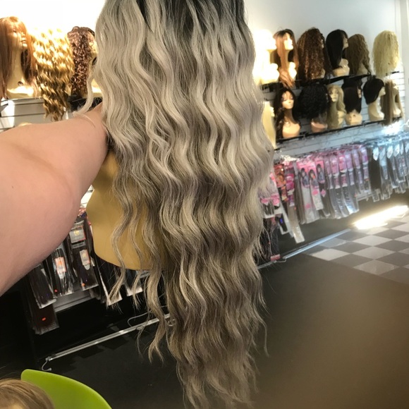 Wig grey silver Lacefront wig available main image 5