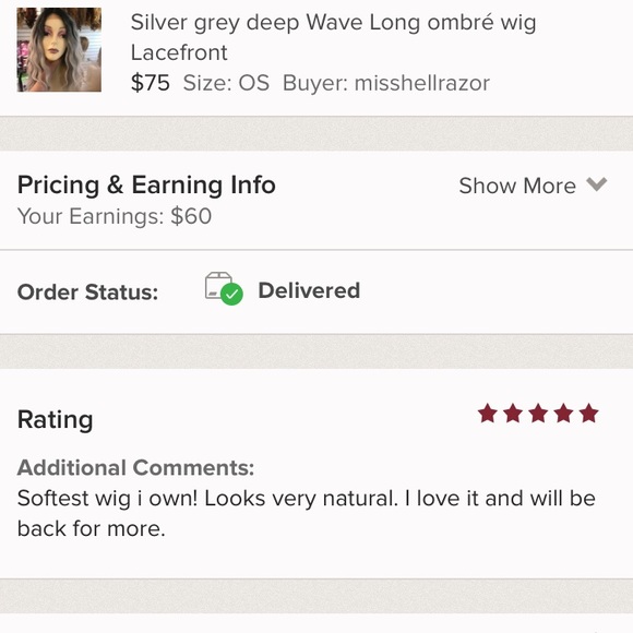 Wig grey silver Lacefront wig available