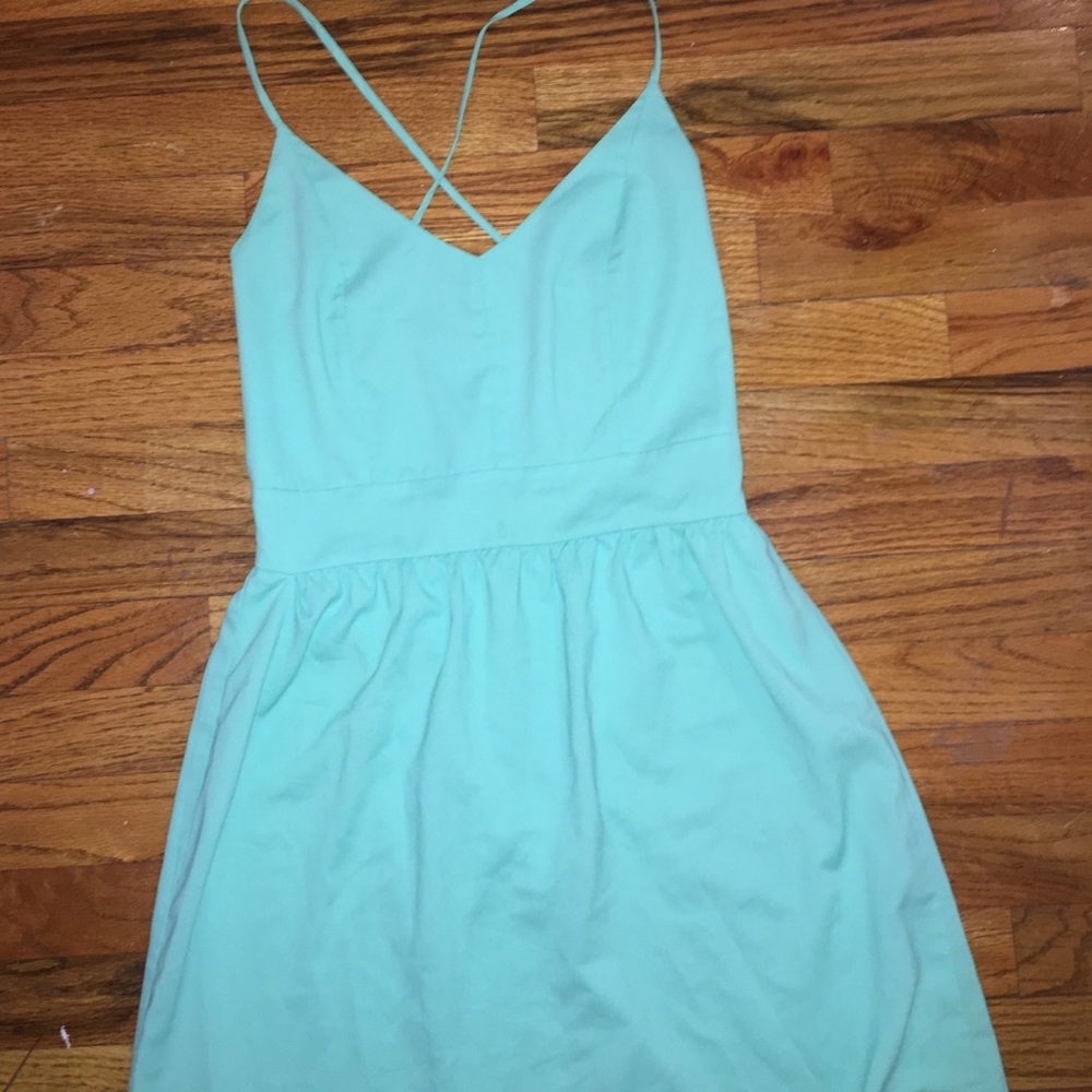 Tobi mini green strappy dress