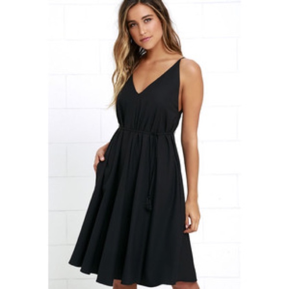 Whoa Nelly Black Midi Dress from Lulus