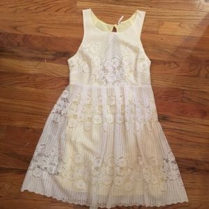 Free people lace cut out dress