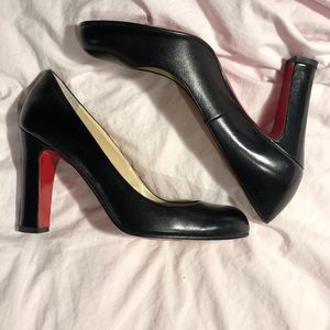 Christian Louboutin Black Leather Heels