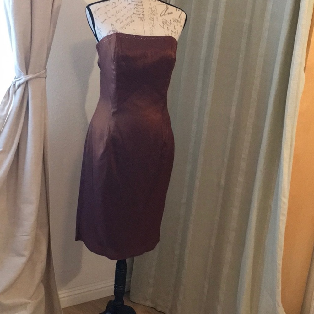 Vintage McClintock Gunne Sax Strapless Dress Sz 7